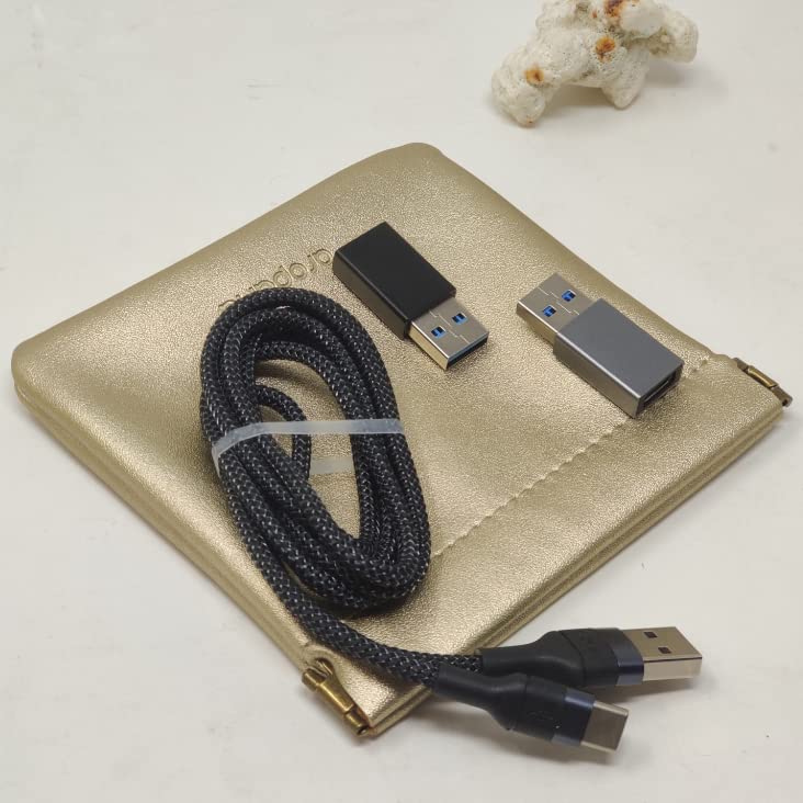 Aropana Self closing Leather Purse Portable Earphone AirPods Pouch Mini storage Jewellery Bag Coin Card Holder for Men & Women (11.5CM × 11CM) Glitter Gold