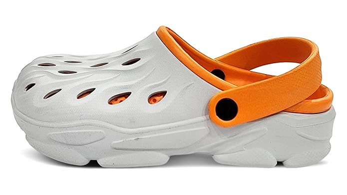 Clogs By Border for Man Grey & Orange