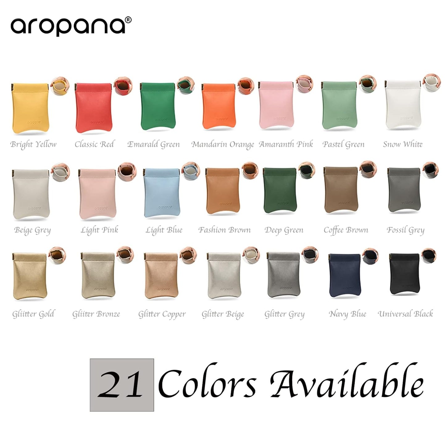Aropana Self closing Leather Pouch Portable Earphone AirPods Pouch Mini storage Jewellery Bag Coin Card Holder for Men & Women (8.5CM × 11CM) Pastel Green