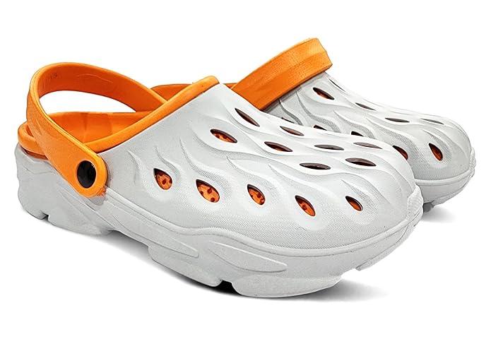 Clogs By Border for Man Grey & Orange