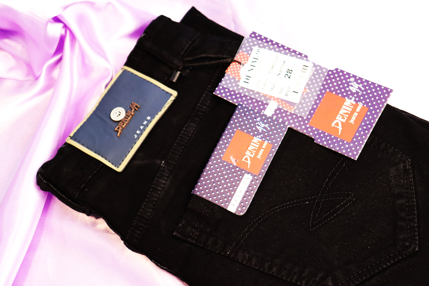 Denim Men Black Cotton Regular Fit Casual Jeans
