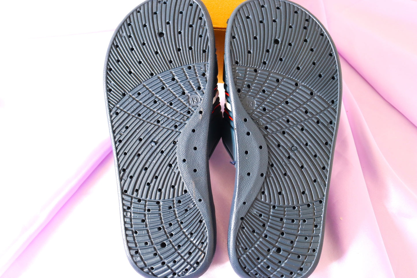 Navy Blue Grey Daily Wear Flip Flops for Man