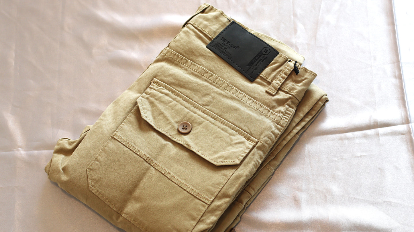 Men's Cargo || Men Cargo Pants || Beige || Men Cargo Pants Denim || Loose Pant for Men || Cargos for Men