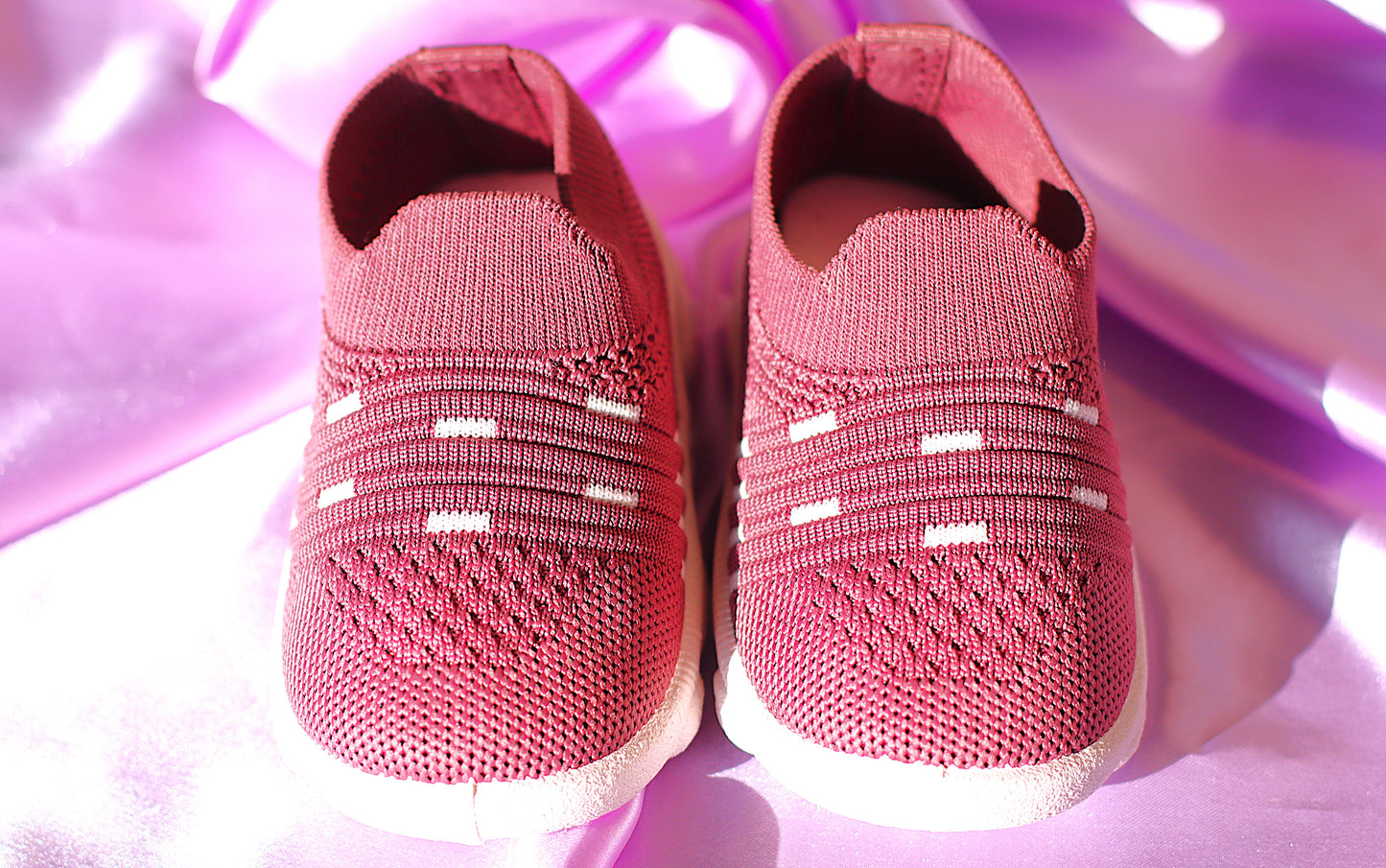 Nino Kids Casual Knitted Shoes Onion Pink with whistle (chuchu) for 0-2.5 Years Boys and Girls