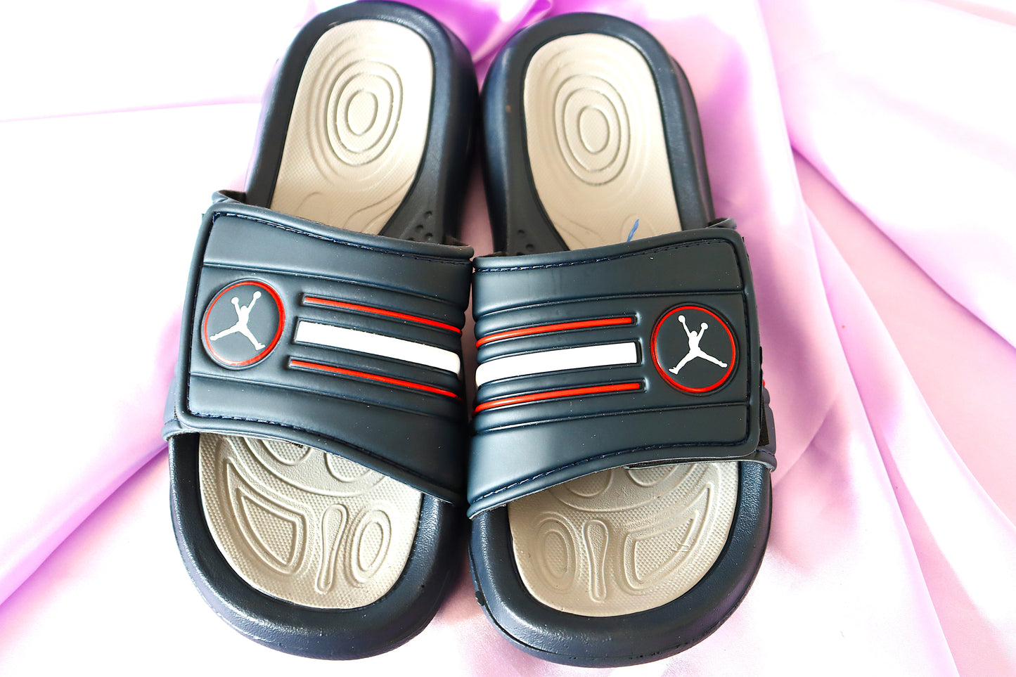 Navy Blue Grey Daily Wear Flip Flops for Man