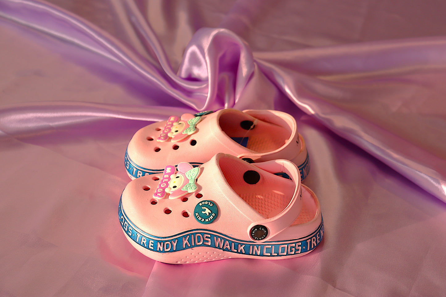 ChinChin Attractive Clog Shoes for Boys & Girls || Indoor & Outdoor Sandals Clogs for Kids Pink