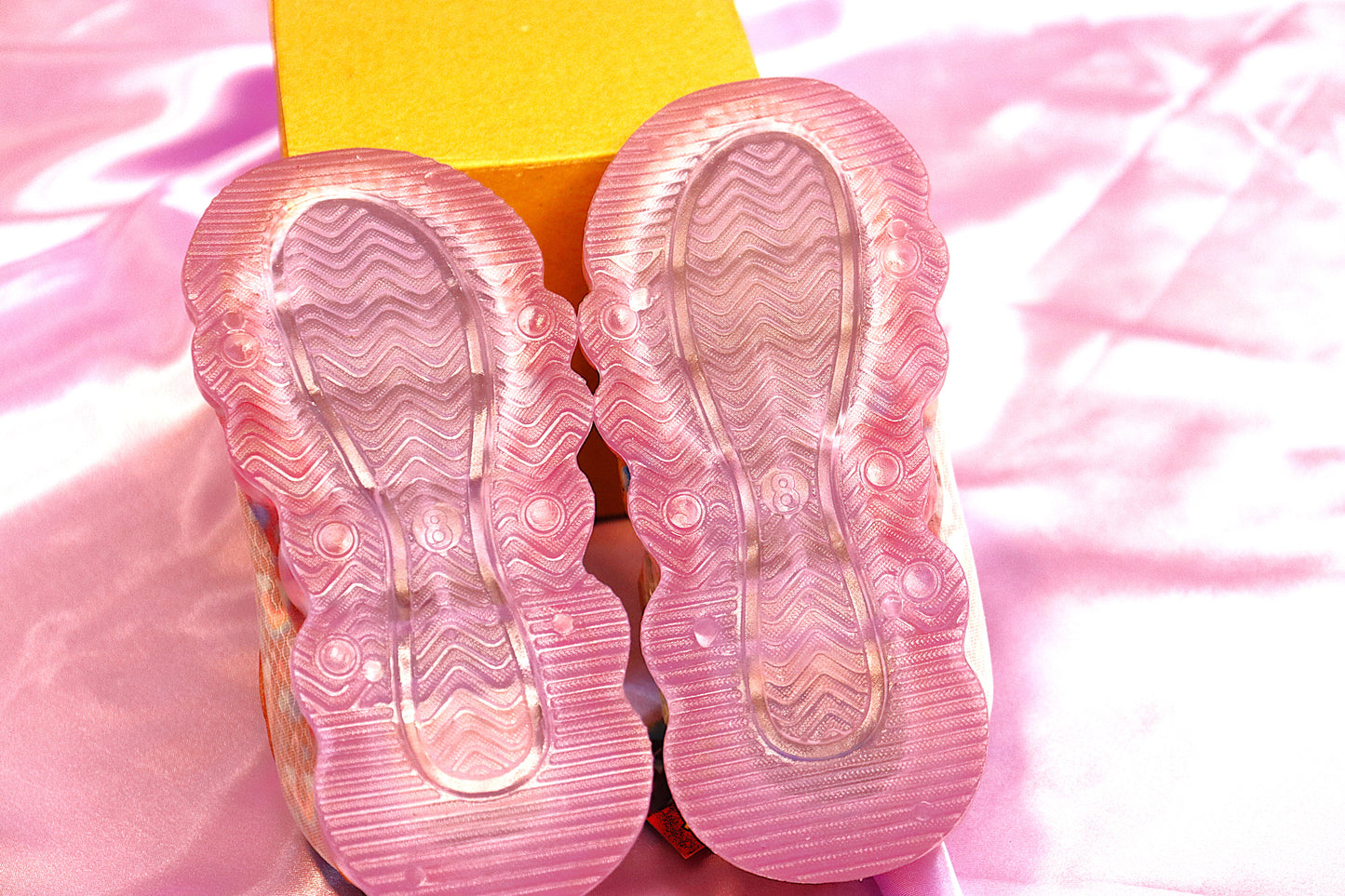 Girls' LED Light-Up Casual Shoes with 3D Cartoon Print | Shoes for Kids Girls (Pink)