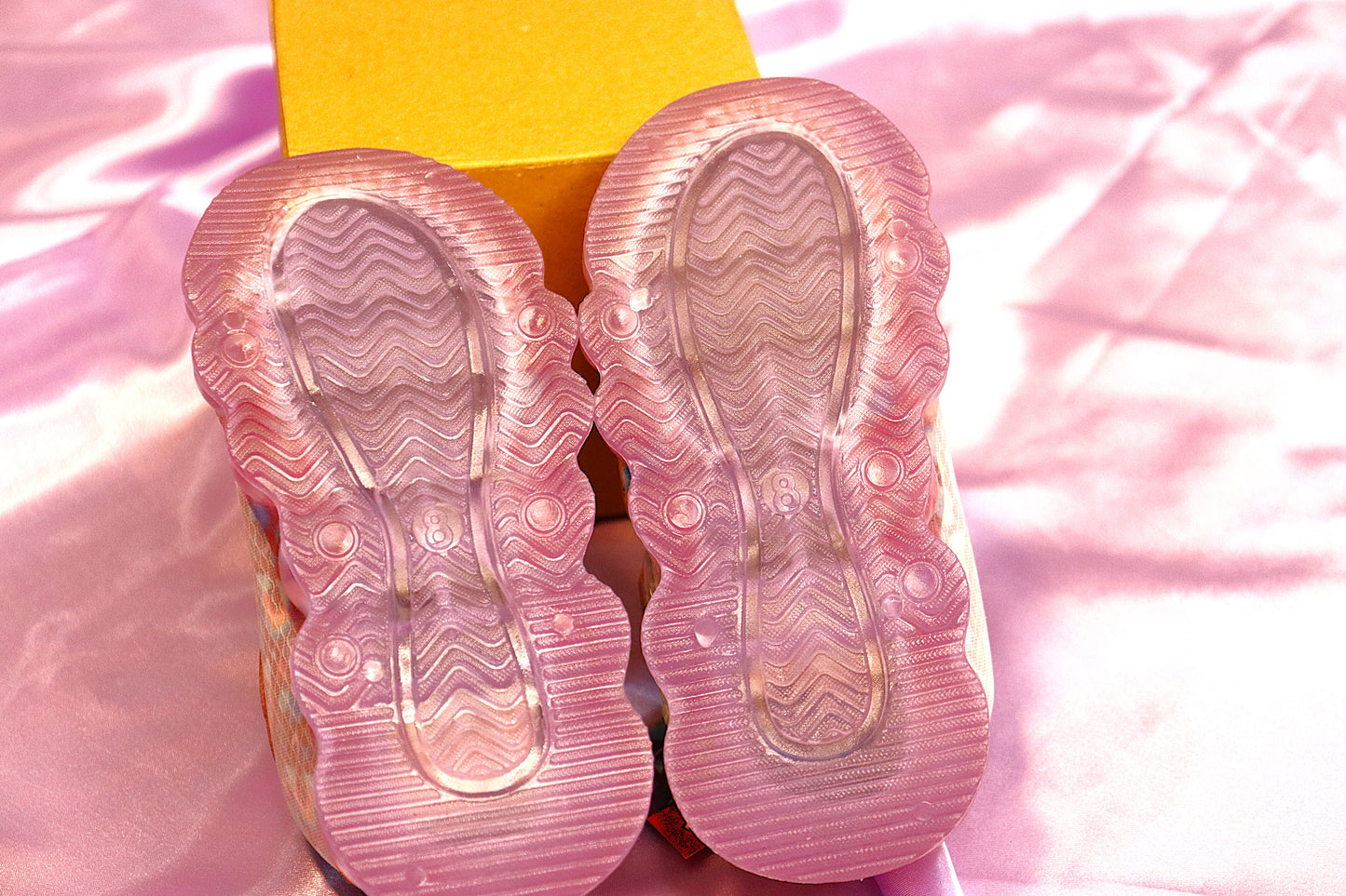 Girls' LED Light-Up Casual Shoes with 3D Cartoon Print | Shoes for Kids Girls (Onion Pink)