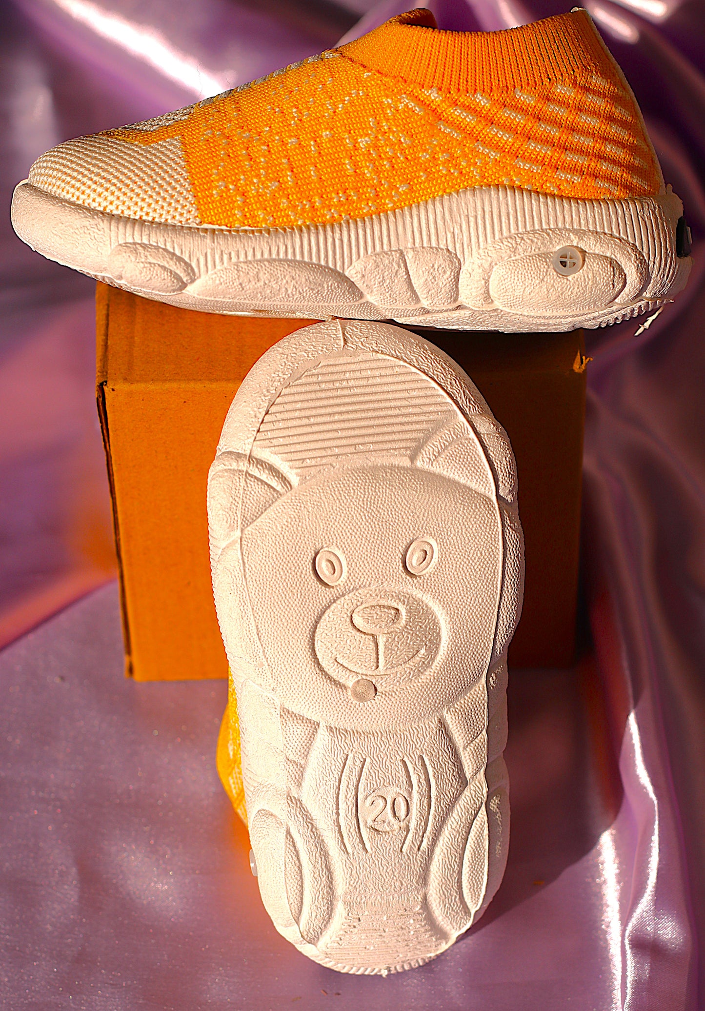 Nino Kids Casual Knitted Shoes Yellow with whistle (chuchu) for 0-2.5 Years Boys and Girls