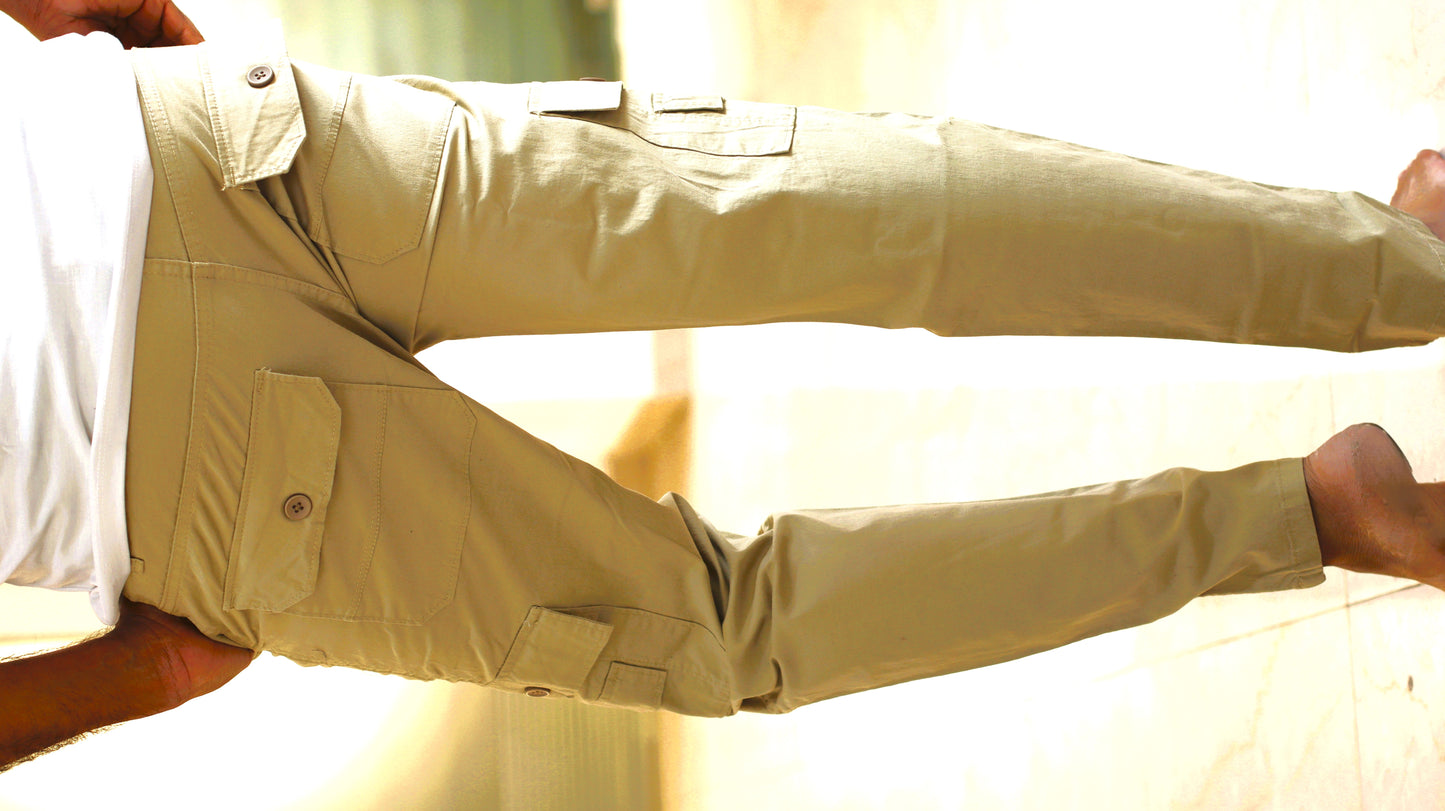 Men's Cargo || Men Cargo Pants || Beige || Men Cargo Pants Denim || Loose Pant for Men || Cargos for Men