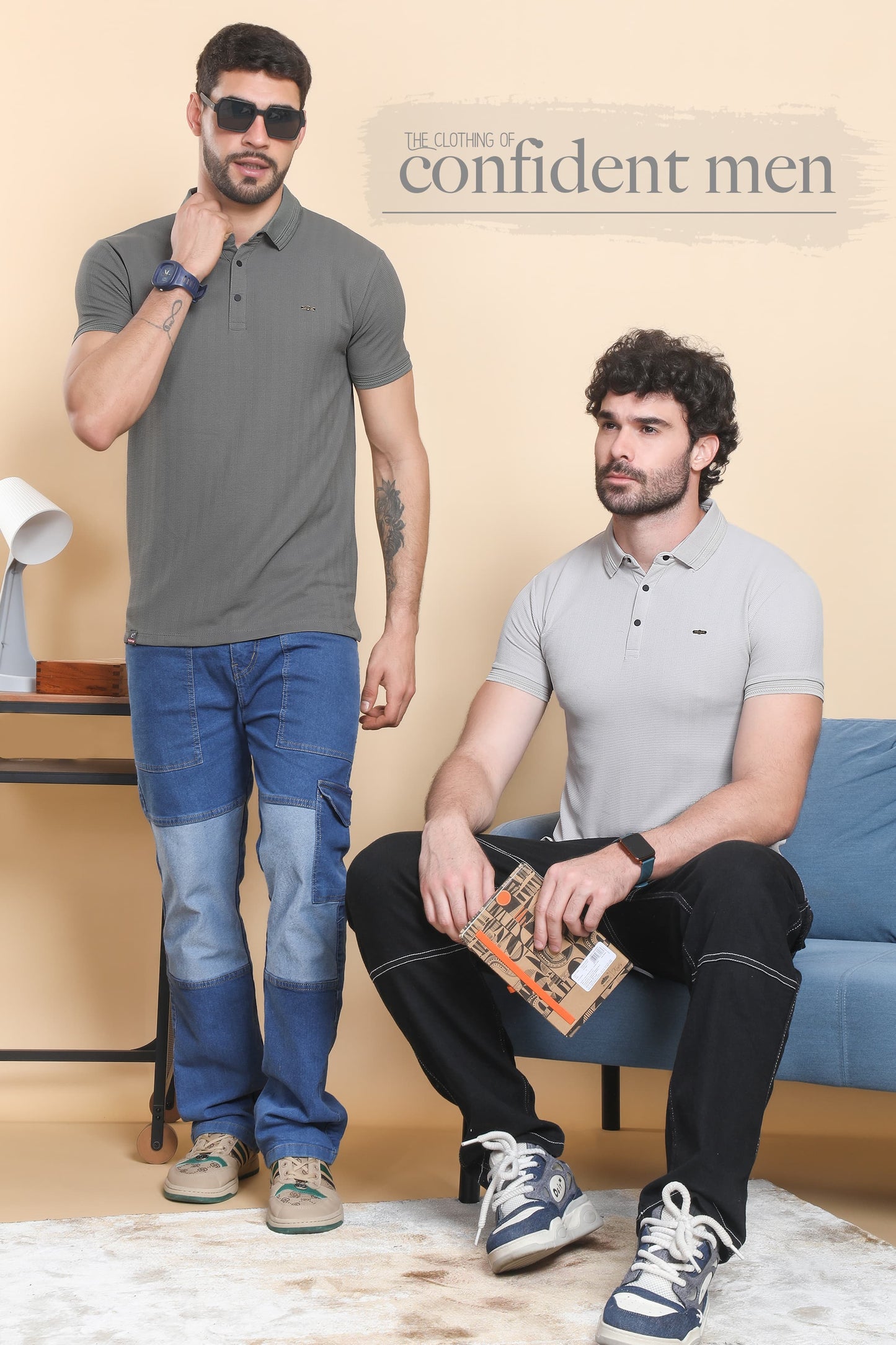 Everyday Men Athleisure Ultra Soft Pink Polo T-Shirt - Short Sleeve, Textured