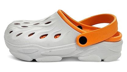 Clogs By Border for Man Grey & Orange