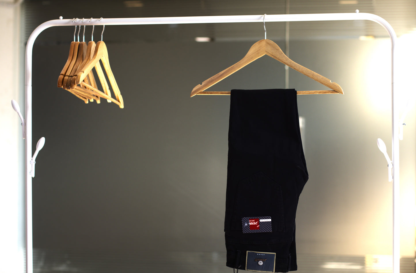 Denim Men Black Cotton Regular Fit Casual Jeans