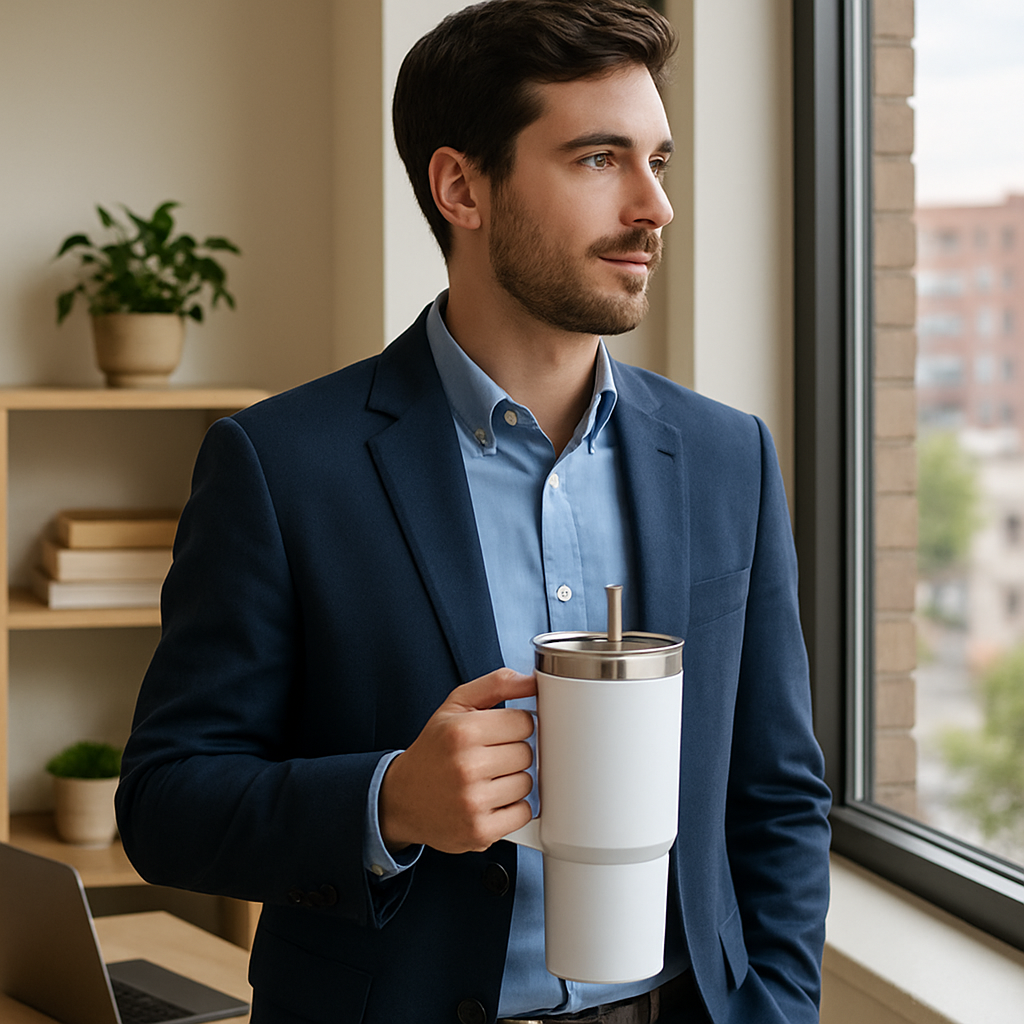 Tumbler Sipper Mug with Lid & Steel Straw | Stainless Steel Vacuum Insulated | Travel Coffee Cup for Hot & Cold Beverages | For Office, Gym, and Travel Use 1200 ml