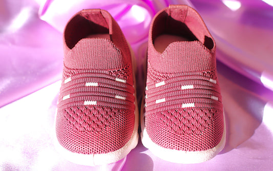 Nino Kids Casual Knitted Shoes Onion Pink with whistle (chuchu) for 0-2.5 Years Boys and Girls