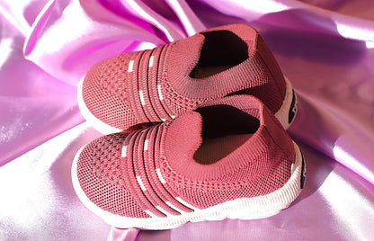 Nino Kids Casual Knitted Shoes Onion Pink with whistle (chuchu) for 0-2.5 Years Boys and Girls