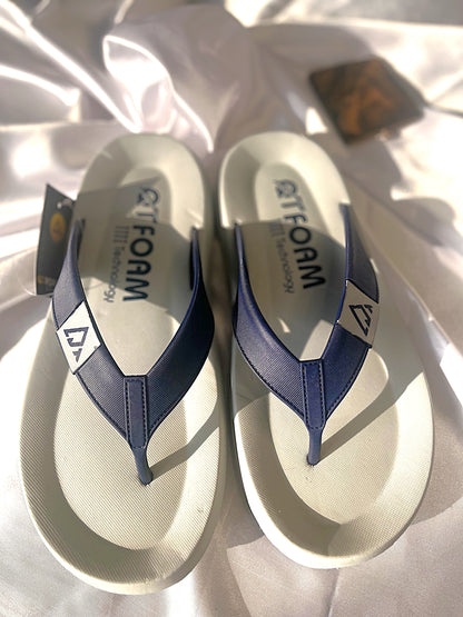 Doctor Flip Flop for Men | Soft Comfortable | Breathable | Fashionable | Stylish | Trendy | Super soft | Lightweight | Anti-Slip Sole | Indoor & Outdoor | Light Grey & Blue