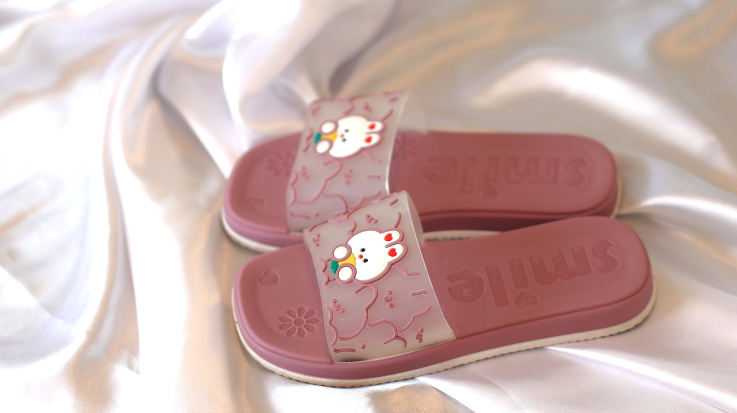 Nino Kids Girls Sandals |3D Teddy | Sandals for Girls | Girls Fashion Sandals | Sandals for Kids Girls (Pink)