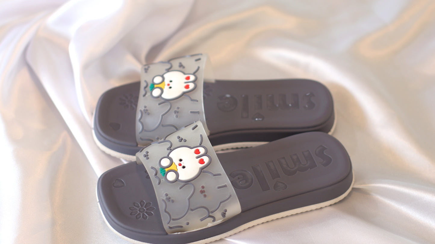 Nino Kids Girls Sandals |3D Teddy | Sandals for Girls | Girls Fashion Sandals | Sandals for Kids Girls (Gray)