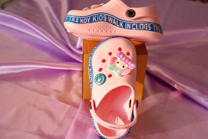 ChinChin Attractive Clog Shoes for Boys & Girls || Indoor & Outdoor Sandals Clogs for Kids Pink