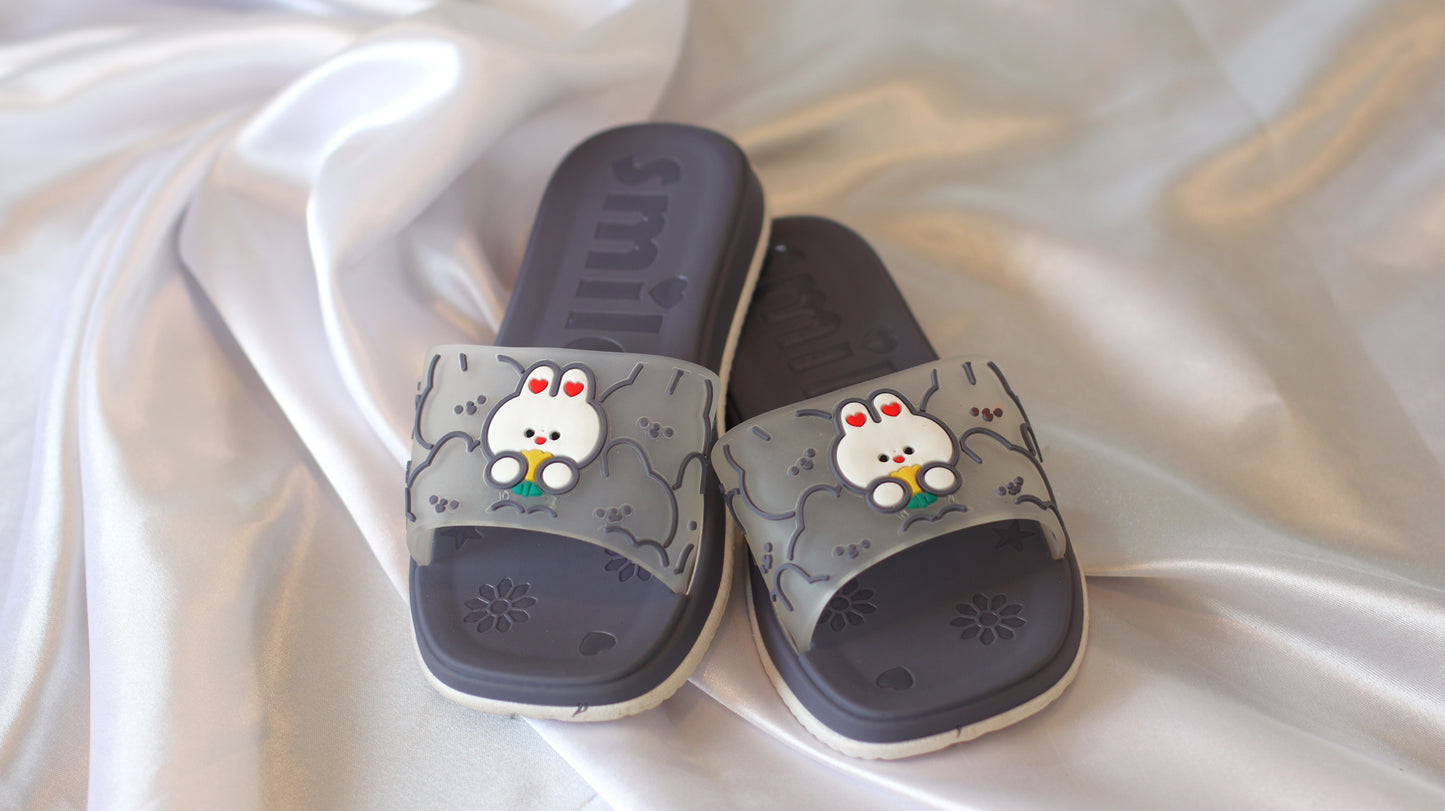 Nino Kids Girls Sandals |3D Teddy | Sandals for Girls | Girls Fashion Sandals | Sandals for Kids Girls (Gray)