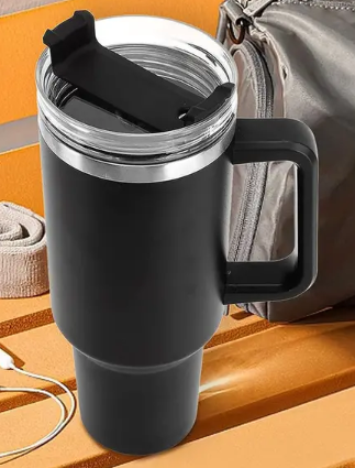 Tumbler Sipper Mug with Lid & Steel Straw | Stainless Steel Vacuum Insulated | Travel Coffee Cup for Hot & Cold Beverages | For Office, Gym, and Travel Use 1200 ml
