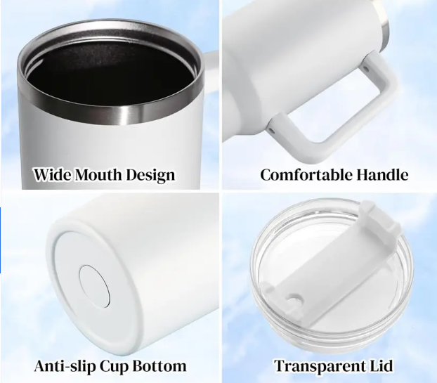 Tumbler Sipper Mug with Lid & Steel Straw | Stainless Steel Vacuum Insulated | Travel Coffee Cup for Hot & Cold Beverages | For Office, Gym, and Travel Use 1200 ml