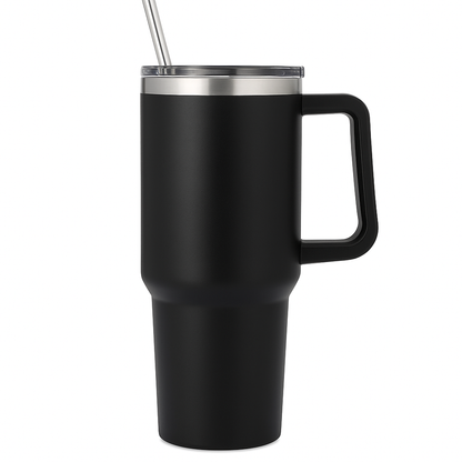 Tumbler Sipper Mug with Lid & Steel Straw | Stainless Steel Vacuum Insulated | Travel Coffee Cup for Hot & Cold Beverages | For Office, Gym, and Travel Use 1200 ml